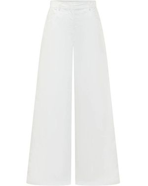 MSGM Wide Trousers - Blanc