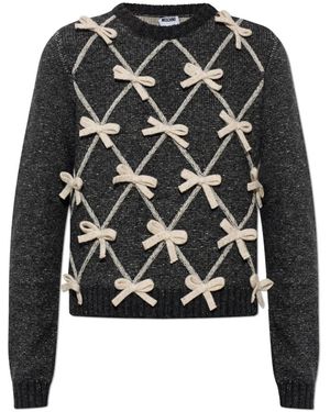 Moschino Round-Neck Knitwear - Negro