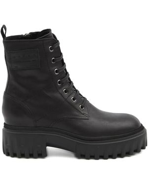 Hogan Lace-Up Boots - Black