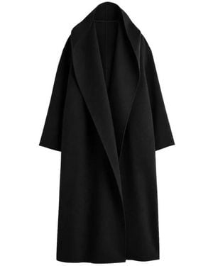 TOTEME Hoodie Gürtelmantel - Schwarz