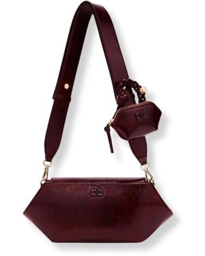 Ganni Shoulder Bags - Red
