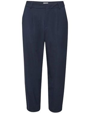 Kaffe Cropped Trousers - Blue
