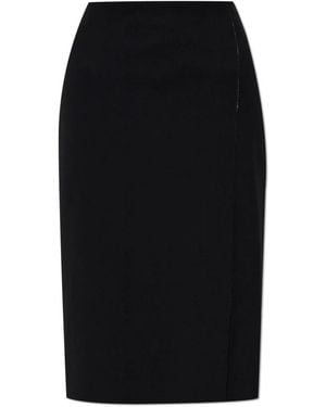 Jil Sander Rok Met Rafelafwerking - Zwart