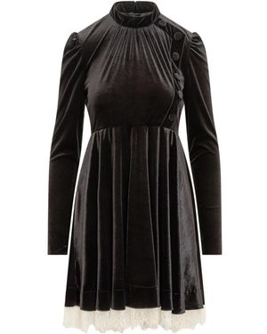Philosophy Di Lorenzo Serafini Stretch Velvet Jurk - Zwart