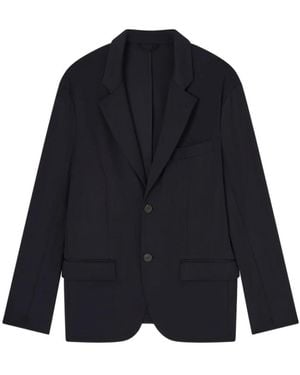 Emporio Armani Nylon Single-Breasted Blazer - Blue