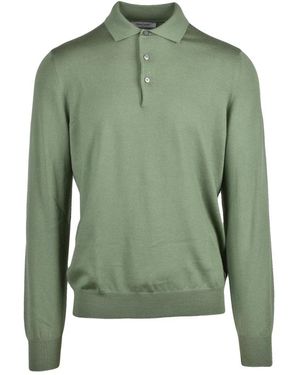 Gran Sasso Truien & Vesten ,Groen ,Wol Polo Van Gebreide Stof