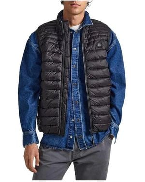 Pepe Jeans Jassen ,Zwart ,Vests - Blauw
