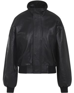 Balenciaga Leather Jackets - Zwart