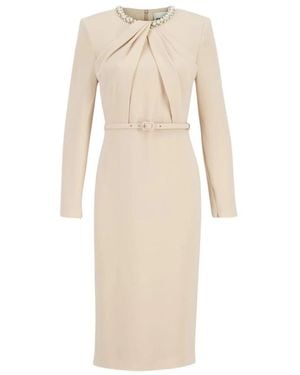 Roland Mouret Midi Kleider - Natur