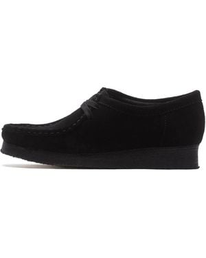 Clarks Schoenen ,Zwart ,Suède Wallabee Suède Schoenen