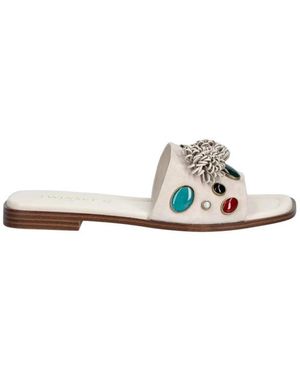 Twinset Wildleder-Slipper - Weiß