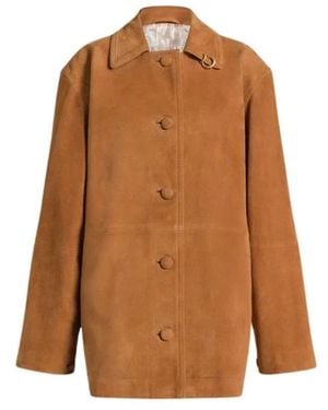 Alberta Ferretti Leather Jackets - Brown
