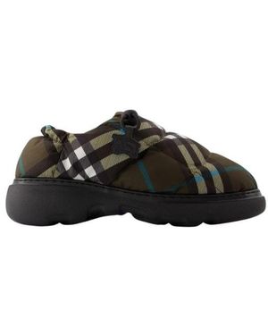 Burberry Schoenen ,Veelkleurig ,House Check Padded Slip-On Schoenen - Zwart
