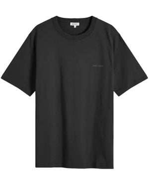 Norse Projects Minimalistisches Logo-Print T-Shirt Schwarz