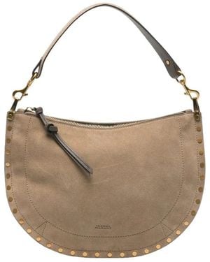 Isabel Marant Tassen ,Leer Oskan Soft Zipped Bag - Bruin