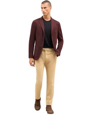 Boglioli Bequeme Baumwoll-Slim-Chinos - Rot