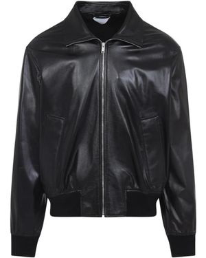 Bottega Veneta Leather Jackets - Nero