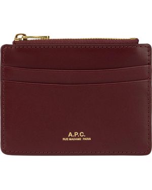 A.P.C. Wallets & Cardholders - Morado
