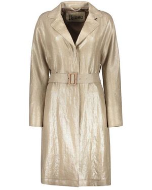 Herno Belted Coats - Natural