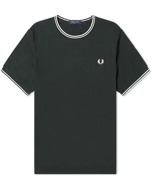 Fred Perry Twin Tipped Tee Night - Grün