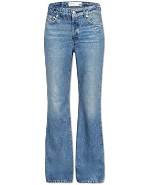 Rag & Bone Jeans ,Blauw ,Katoen Broek Met Uitlopende Pijpen
