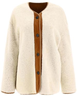 Giovi Faux Fur & Shearling Jackets - Natural