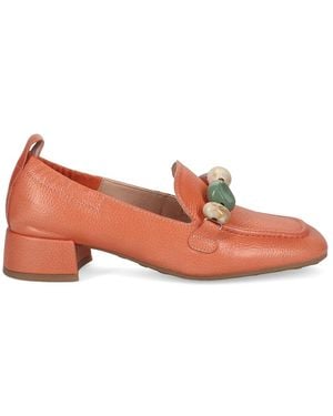Hispanitas Rote Flache Mokassin Mit Steinaccessoire