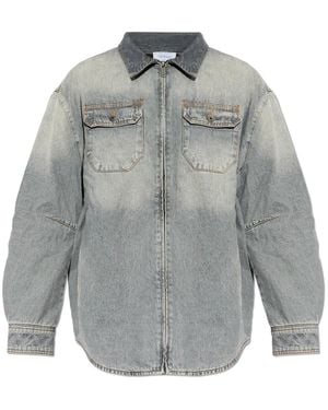 Off-White c/o Virgil Abloh Geïsoleerde Denim Jas - Grijs