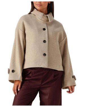 RUBY TUESDAY Taupe Wollen Jas Voor Vrouwen - Rood