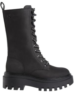 Calvin Klein Lace-Up Boots - Negro