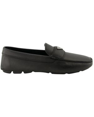 Prada Schoenen ,Zwart ,Leer Saffiano Loafers