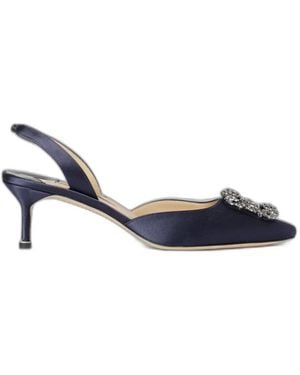 Manolo Blahnik Hangisli Slingback-Pumps - Blau