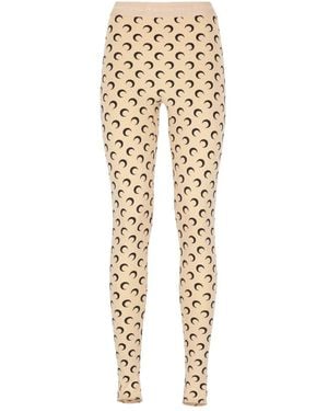 Marine Serre Leggings - Metallic