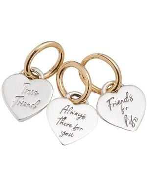 PANDORA Zweiteiliger Teilbarer Freundschafts-Triple-Dangle-Charm - Mettallic