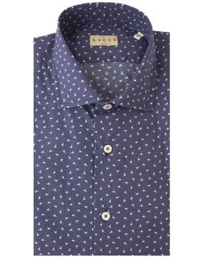 Xacus Washed-Shirt 748Ml - Blauw