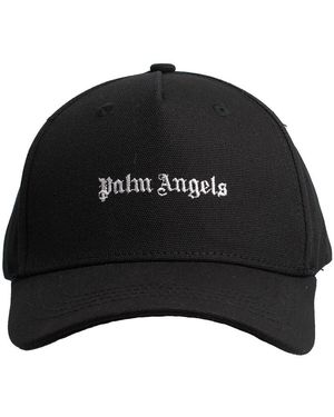 Palm Angels Cap With Embroidered Logo Pwlb031F23Fab0021001 - Black