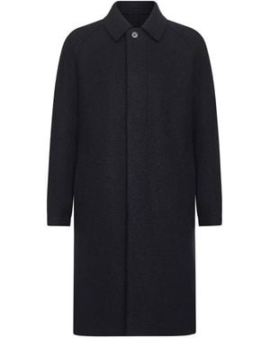 Harris Wharf London Single-Breasted Coats - Blue