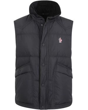 Moncler Jassen ,Zwart ,Polyester Evans Donsgewatteerd Vest - Blauw