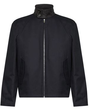 Bottega Veneta Cotton Gabardine Harrington Jas - Zwart