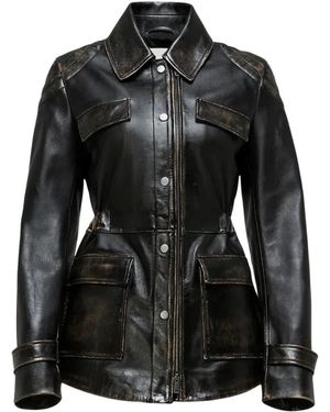 V S P Joan Leren Jas - Zwart