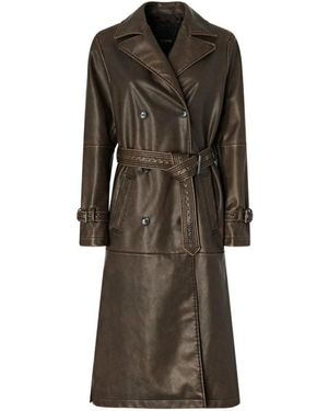 PINKO Jassen ,Bruin ,Polyester Tamerice Trenchcoat
