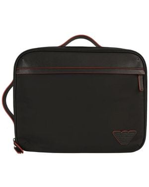 Emporio Armani Tassen ,Zwart ,Convertible Aktetas Rugzak