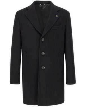 Manuel Ritz Single-Breasted Coats - Negro
