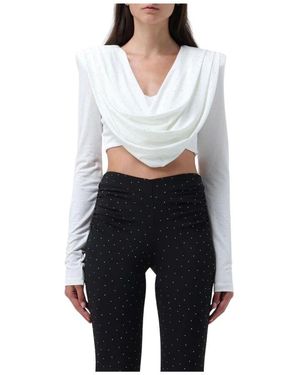 Aniye By Weiße Drapierte Cowl Neck Top - Schwarz