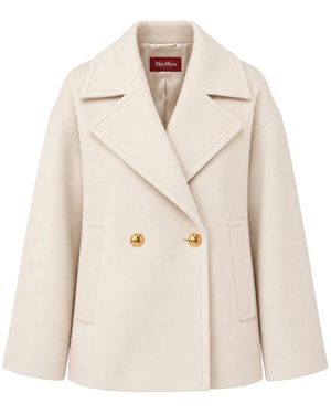 Max Mara Double-Breasted Coats - Neutro