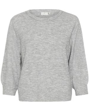 Kaffe Round-Neck Knitwear - Gris