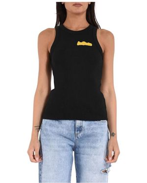 ICON DENIM Sleeveless Tops - Nero