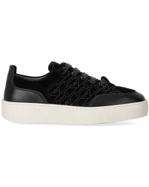 Emporio Armani Monogram Trainer - Black