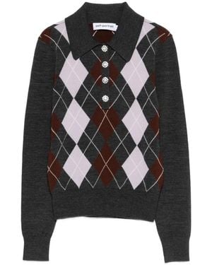 Self-Portrait Round-Neck Knitwear - Black