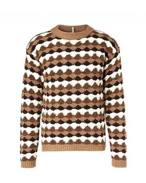 Moncler Round-Neck Knitwear - Marron